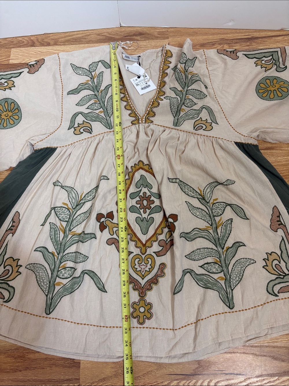 Zara embroidered dress size XL - Picture 6 of 16